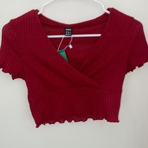 SHEIN easy wear red t shirt- size XS- never worn before- tag is still on!